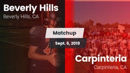 Matchup: Beverly Hills High vs. Carpinteria  2019