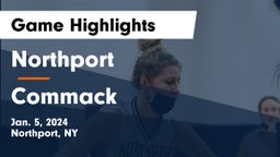 Northport  vs Commack  Game Highlights - Jan. 5, 2024