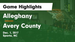 Alleghany  vs Avery County  Game Highlights - Dec. 1, 2017
