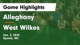 Alleghany  vs West Wilkes  Game Highlights - Jan. 2, 2018