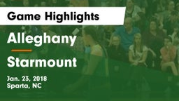 Alleghany  vs Starmount  Game Highlights - Jan. 23, 2018