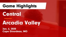 Central  vs Arcadia Valley Game Highlights - Jan. 6, 2020