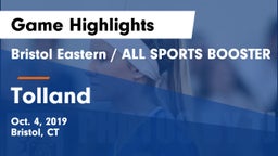 Bristol Eastern  / ALL SPORTS BOOSTER vs Tolland Game Highlights - Oct. 4, 2019