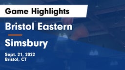 Bristol Eastern  vs Simsbury Game Highlights - Sept. 21, 2022