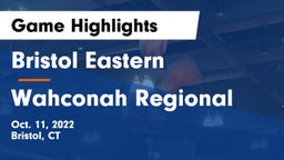 Bristol Eastern  vs Wahconah Regional  Game Highlights - Oct. 11, 2022