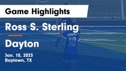 Ross S. Sterling  vs Dayton  Game Highlights - Jan. 10, 2023