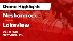 Neshannock  vs Lakeview  Game Highlights - Dec. 2, 2023