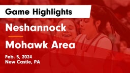 Neshannock  vs Mohawk Area  Game Highlights - Feb. 5, 2024