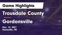 Trousdale County  vs Gordonsville  Game Highlights - Dec. 14, 2021