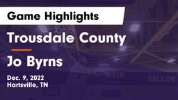 Trousdale County  vs Jo Byrns  Game Highlights - Dec. 9, 2022