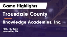 Trousdale County  vs Knowledge Academies, Inc. Game Highlights - Feb. 18, 2023