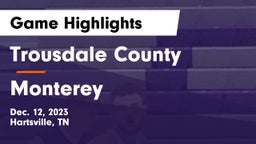 Trousdale County  vs Monterey  Game Highlights - Dec. 12, 2023