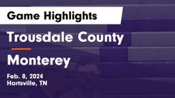 Trousdale County  vs Monterey  Game Highlights - Feb. 8, 2024