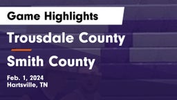 Trousdale County  vs Smith County  Game Highlights - Feb. 1, 2024