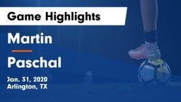Martin  vs Paschal  Game Highlights - Jan. 31, 2020