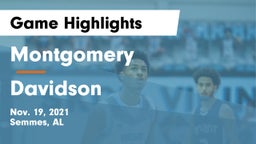 Montgomery  vs Davidson  Game Highlights - Nov. 19, 2021