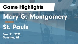 Mary G. Montgomery  vs St. Pauls  Game Highlights - Jan. 31, 2023