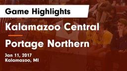 Kalamazoo Central  vs Portage Northern  Game Highlights - Jan 11, 2017