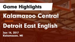 Kalamazoo Central  vs Detroit East English Game Highlights - Jan 14, 2017