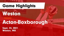 Weston vs Acton-Boxborough  Game Highlights - Sept. 24, 2021