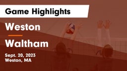 Weston  vs Waltham  Game Highlights - Sept. 20, 2023
