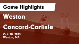 Weston  vs Concord-Carlisle  Game Highlights - Oct. 20, 2023