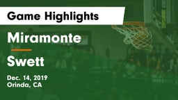 Miramonte  vs Swett Game Highlights - Dec. 14, 2019