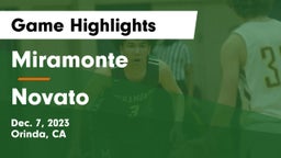 Miramonte  vs Novato  Game Highlights - Dec. 7, 2023