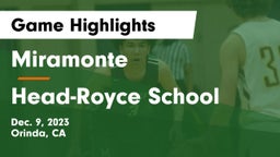 Miramonte  vs Head-Royce School Game Highlights - Dec. 9, 2023