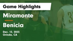 Miramonte  vs Benicia  Game Highlights - Dec. 12, 2023