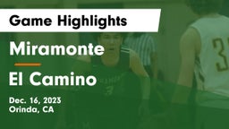 Miramonte  vs El Camino  Game Highlights - Dec. 16, 2023