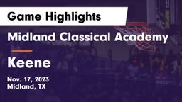 Midland Classical Academy vs Keene  Game Highlights - Nov. 17, 2023