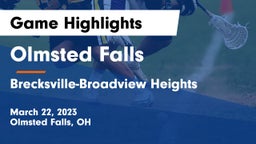 Olmsted Falls  vs Brecksville-Broadview Heights  Game Highlights - March 22, 2023
