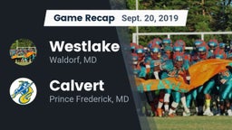 Recap: Westlake  vs. Calvert  2019