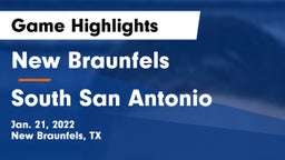 New Braunfels  vs South San Antonio  Game Highlights - Jan. 21, 2022