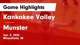 Kankakee Valley  vs Munster  Game Highlights - Jan. 5, 2024