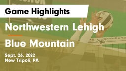 Northwestern Lehigh  vs Blue Mountain Game Highlights - Sept. 26, 2022