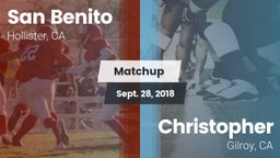 Matchup: San Benito High vs. Christopher  2018