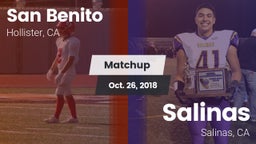 Matchup: San Benito High vs. Salinas  2018
