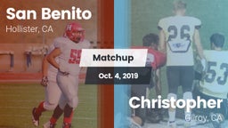 Matchup: San Benito High vs. Christopher  2019