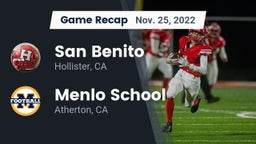 Recap: San Benito  vs. Menlo School 2022