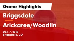 Briggsdale  vs Arickaree/Woodlin  Game Highlights - Dec. 7, 2018