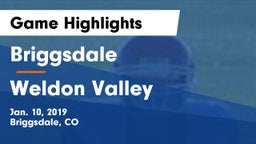 Briggsdale  vs Weldon Valley Game Highlights - Jan. 10, 2019