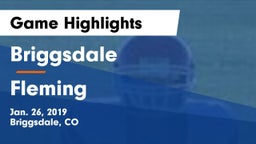 Briggsdale  vs Fleming Game Highlights - Jan. 26, 2019