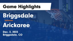 Briggsdale  vs Arickaree Game Highlights - Dec. 2, 2023