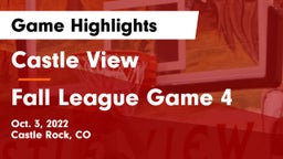 Castle View  vs Fall League Game 4 Game Highlights - Oct. 3, 2022