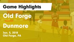 Old Forge  vs Dunmore Game Highlights - Jan. 5, 2018