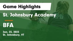 St. Johnsbury Academy  vs BFA Game Highlights - Jan. 23, 2023