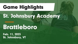 St. Johnsbury Academy  vs Brattleboro Game Highlights - Feb. 11, 2023