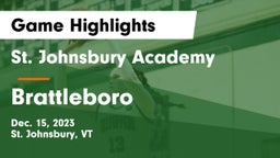 St. Johnsbury Academy  vs Brattleboro Game Highlights - Dec. 15, 2023